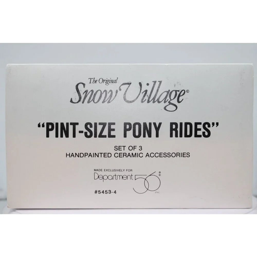Dept 56 Snow Village - Pint Size Pony Rides